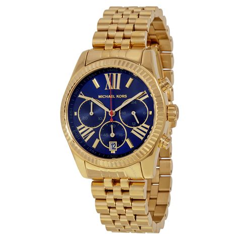 michael kors mini lexington blue dial watch|Michael Kors Lexington Chronograph Quartz Blue Dial .